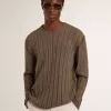 Maglione da uomo color travertino con scritta “Golden” sul retro Maglione da uomo color travertino con scritta “Golden” sul retro
