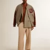 Maglione da uomo con collo a giro e logo sul retro Maglione da uomo con collo a giro e logo sul retro