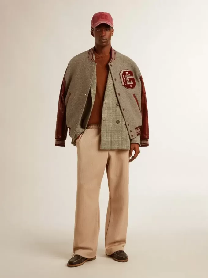 Maglione da uomo con collo a giro e logo sul retro Maglione da uomo con collo a giro e logo sul retro