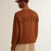 Maglione da uomo con collo a giro e logo sul retro Maglione da uomo con collo a giro e logo sul retro