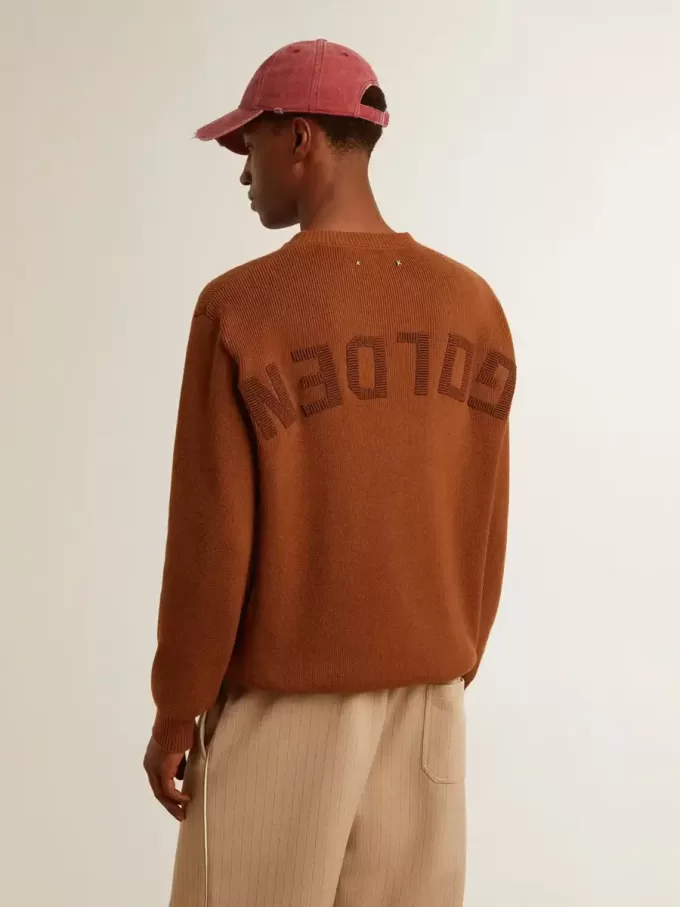 Maglione da uomo con collo a giro e logo sul retro Maglione da uomo con collo a giro e logo sul retro