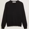 Maglione da uomo girocollo in cotone blu scuro Maglione da uomo girocollo in cotone blu scuro