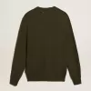 Maglione da uomo girocollo in cotone verde militare Maglione da uomo girocollo in cotone verde militare