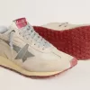 Marathon da donna con tomaia in nylon beige e stella grigia Marathon da donna con tomaia in nylon beige e stella grigia