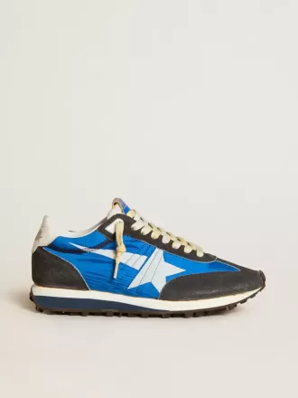 Marathon da donna con tomaia in nylon blu e stella bianca