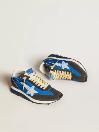 Marathon da donna con tomaia in nylon blu e stella bianca