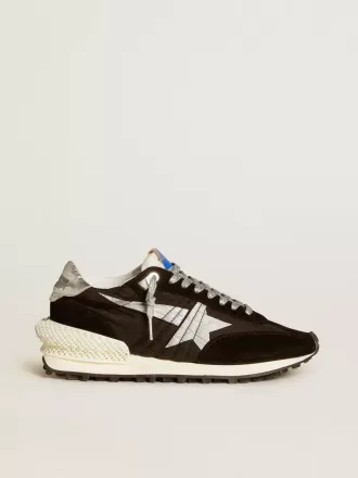 Marathon da donna con tomaia in nylon ripstop nero e stella argentata