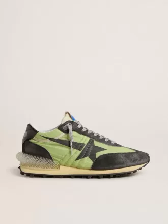 Marathon da donna con tomaia in nylon verde e stella nera