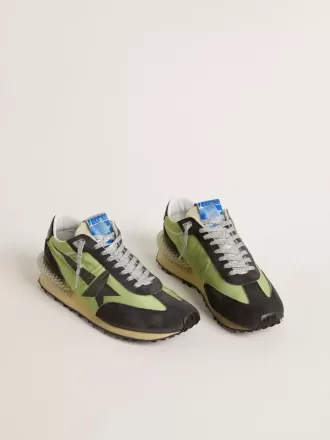 Marathon da donna con tomaia in nylon verde e stella nera