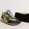 Marathon da donna con tomaia in nylon verde e stella nera Marathon da donna con tomaia in nylon verde e stella nera