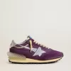 Marathon da donna con tomaia in nylon viola e stella bianca Marathon da donna con tomaia in nylon viola e stella bianca
