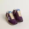 Marathon da donna con tomaia in nylon viola e stella bianca Marathon da donna con tomaia in nylon viola e stella bianca