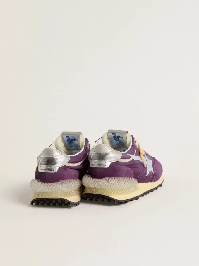 Marathon da donna con tomaia in nylon viola e stella bianca Marathon da donna con tomaia in nylon viola e stella bianca