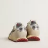 Marathon da uomo con tomaia in nylon beige e stella grigia Marathon da uomo con tomaia in nylon beige e stella grigia