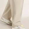 Marathon da uomo con tomaia in nylon bianco e stella argentata Marathon da uomo con tomaia in nylon bianco e stella argentata