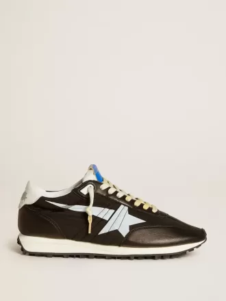 Marathon da uomo con tomaia in nylon nero e stella bianca