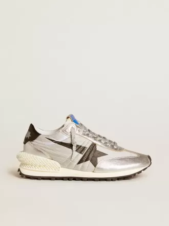 Marathon da uomo con tomaia in nylon ripstop argento e stella nera