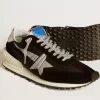 Marathon da uomo con tomaia in nylon ripstop nero e stella argentata Marathon da uomo con tomaia in nylon ripstop nero e stella argentata