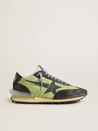 Marathon da uomo con tomaia in nylon verde e stella nera