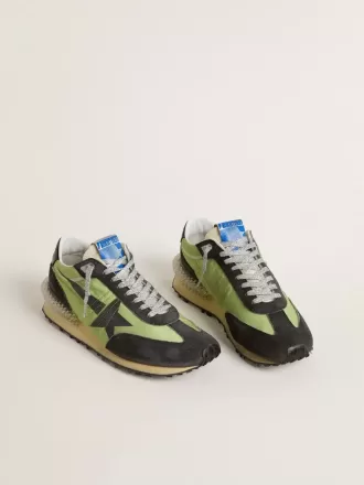 Marathon da uomo con tomaia in nylon verde e stella nera