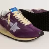 Marathon da uomo con tomaia in nylon viola e stella bianca Marathon da uomo con tomaia in nylon viola e stella bianca