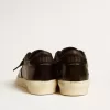 Matchstar da donna in pelle nera con linguetta sul tallone in camoscio nero