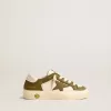 May Junior in pelle bianca e verde militare May Junior in pelle bianca e verde militare