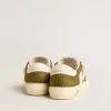 May Junior in pelle bianca e verde militare May Junior in pelle bianca e verde militare