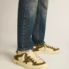 May Junior in pelle bianca e verde militare May Junior in pelle bianca e verde militare