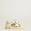 May School Junior glitterate con stella in pelle e linguetta in camoscio sul tallone