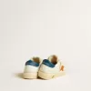 May Teen in nabuk con stella arancione e linguetta blu sul tallone