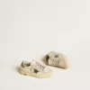 May Teen in nappa con stella argentata e linguetta sul tallone verde oliva