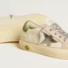 May Teen in nappa con stella argentata e linguetta sul tallone verde oliva