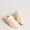 May Teen in pelle bianca e rosa con stella in pelle rosa