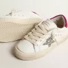 May Young in pelle nappa con stella glitterata platino e linguetta sul tallone magenta