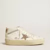 Mid Star con stella glitterata e inserti in pelle metallizzata argento Mid Star con stella glitterata e inserti in pelle metallizzata argento
