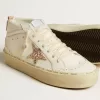 Mid Star con stella glitterata e inserti in pelle metallizzata argento Mid Star con stella glitterata e inserti in pelle metallizzata argento