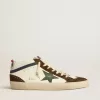 Mid Star con stella in pelle verde e striscia in pelle blu Mid Star con stella in pelle verde e striscia in pelle blu