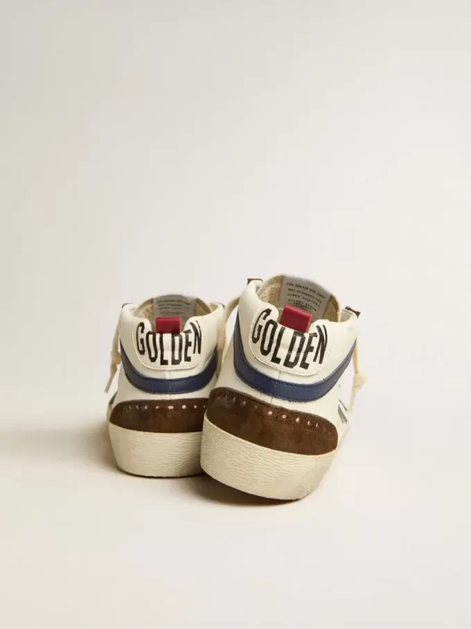 Mid Star con stella in pelle verde e striscia in pelle blu Mid Star con stella in pelle verde e striscia in pelle blu