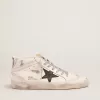 Mid Star da donna con linguetta laminata sul tallone e lacci glitterati