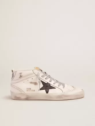 Mid Star da donna con linguetta laminata sul tallone e lacci glitterati