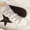 Mid Star da donna con linguetta laminata sul tallone e lacci glitterati