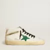Mid Star da donna con stella in pelle scamosciata verde e linguetta sul tallone in pelle scamosciata rosa Mid Star da donna con stella in pelle scamosciata verde e linguetta sul tallone in pelle scamosciata rosa