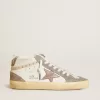 Mid Star da donna in nappa e pelle scamosciata con stella in pelle metallizzata marrone chiaro Mid Star da donna in nappa e pelle scamosciata con stella in pelle metallizzata marrone chiaro