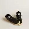 Mid Star da donna in nappa nera con stella glitterata nera e dettagli in pelle scamosciata Mid Star da donna in nappa nera con stella glitterata nera e dettagli in pelle scamosciata