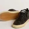 Mid Star da donna in nappa nera con stella glitterata nera e dettagli in pelle scamosciata Mid Star da donna in nappa nera con stella glitterata nera e dettagli in pelle scamosciata