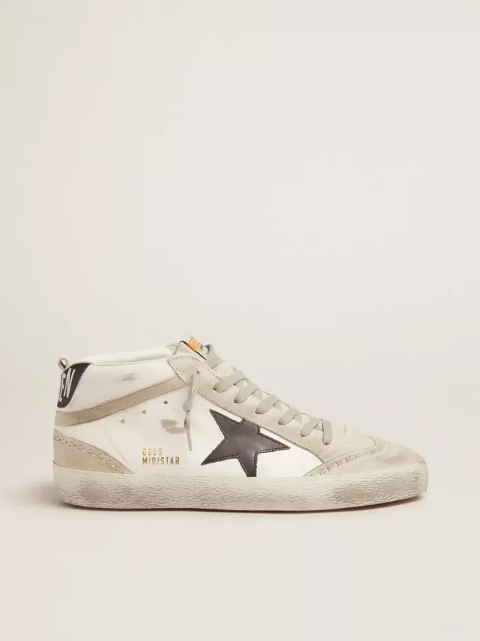 Mid Star da uomo bianco con stella nera Mid Star da uomo bianco con stella nera