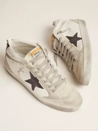 Mid Star da uomo bianco con stella nera Mid Star da uomo bianco con stella nera