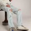 Mid Star da uomo con stella in pelle blu e inserti in pelle scamosciata grigio tortora