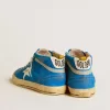 Mid Star da uomo in pelle scamosciata con stella in pelle metallizzata e linguetta sul tallone in pelle Mid Star da uomo in pelle scamosciata con stella in pelle metallizzata e linguetta sul tallone in pelle